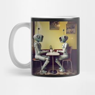 Robots in the cafe series Mug